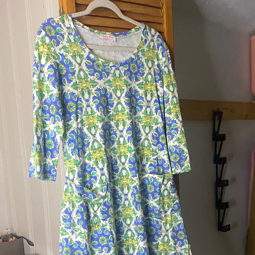 Fresh Produce Blue and Green Patterned Dress